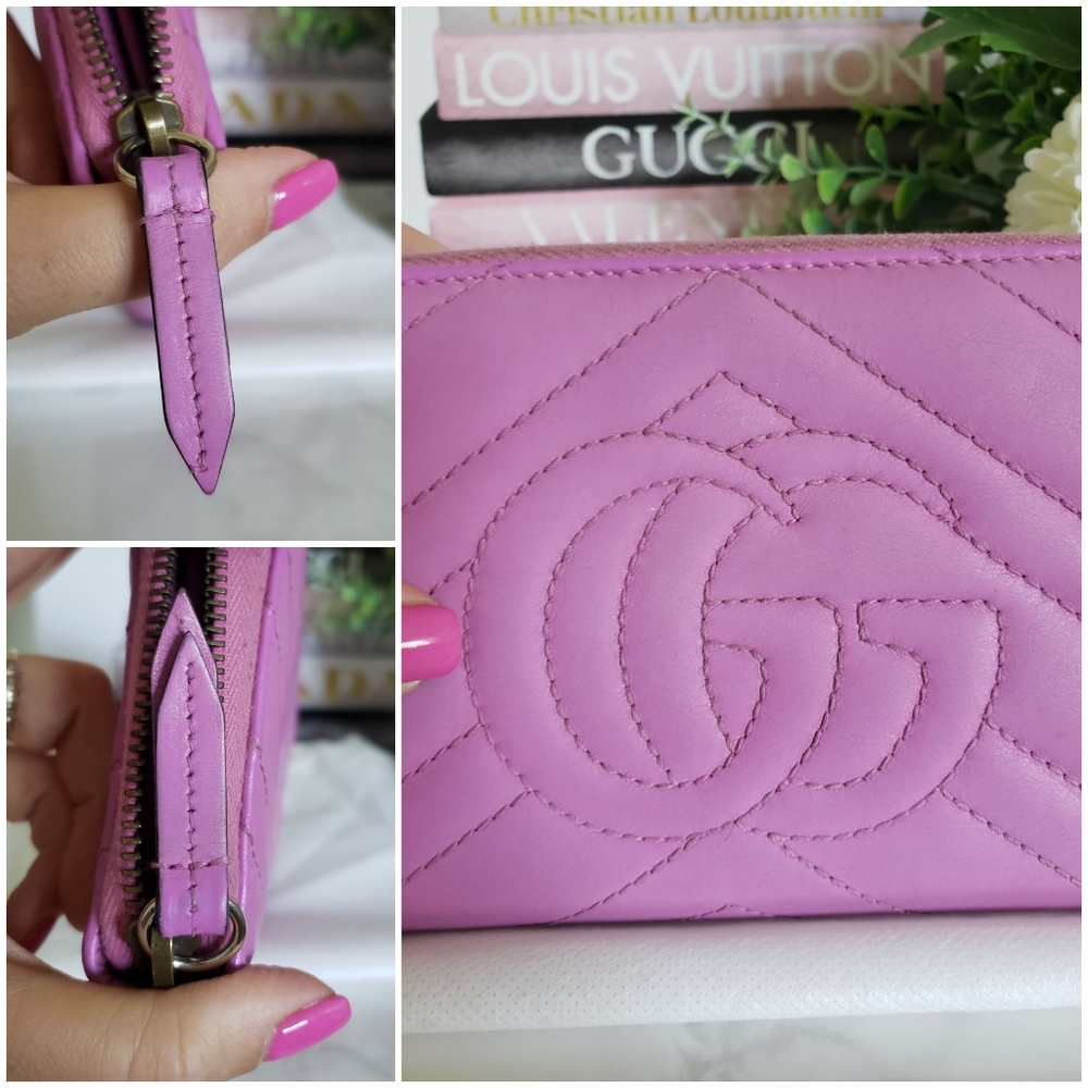 **SOLD** Authentic Pre-owned Gucci Marmont Zip Around Continental Wallet - Picture 7 of 14